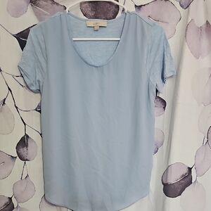 LOFT Women's Light Blue Top